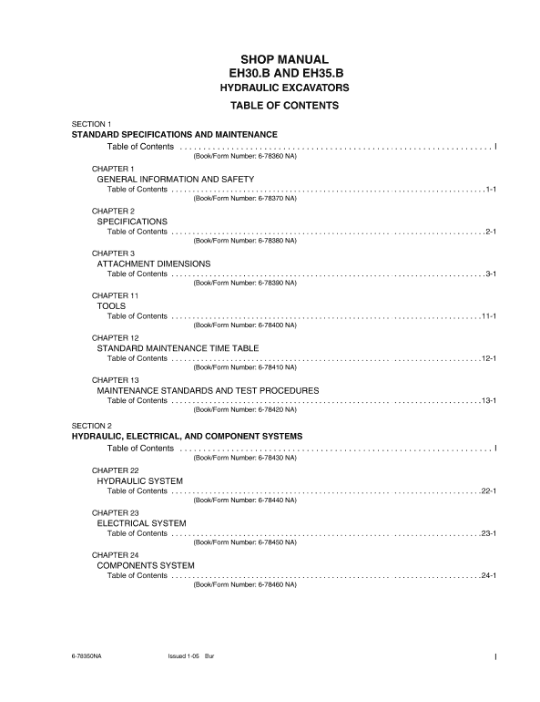 New Holland EH30.B, EH35.B Excavator Service Manual Workshop Guide