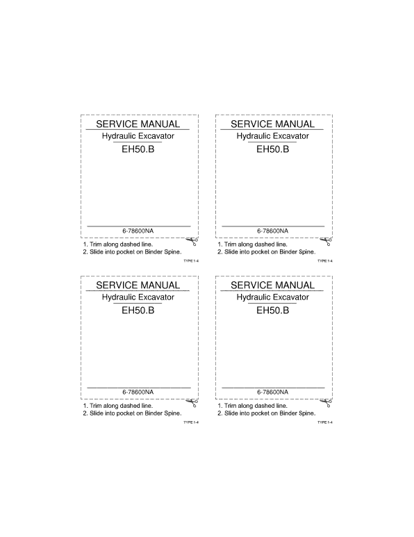 New Holland EH50.B Excavator Service Manual Workshop Guide