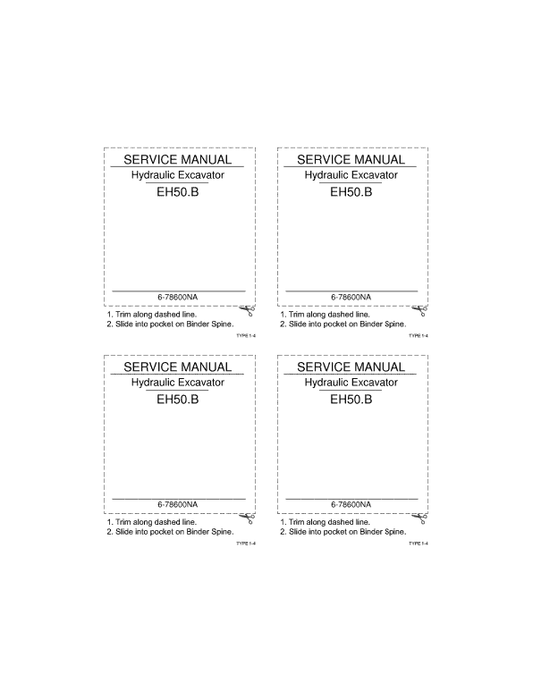 New Holland EH50.B Excavator Service Manual Workshop Guide
