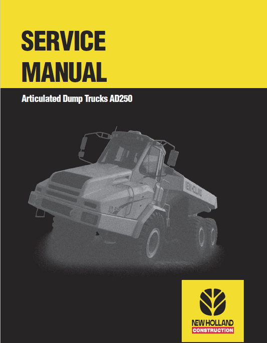 New Holland AD250 Dump Truck Service Manual Workshop Guide