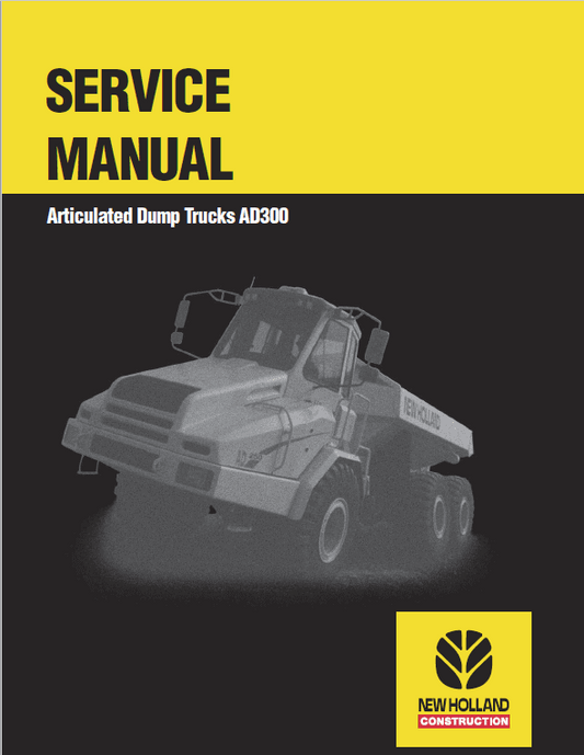 New Holland AD300 Dump Truck Service Manual Workshop Guide