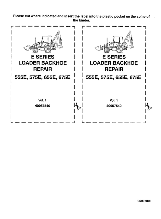 Ford New Holland 555E, 575E, 655E, 675E Backhoe Loader Service Manual Workshop Guide