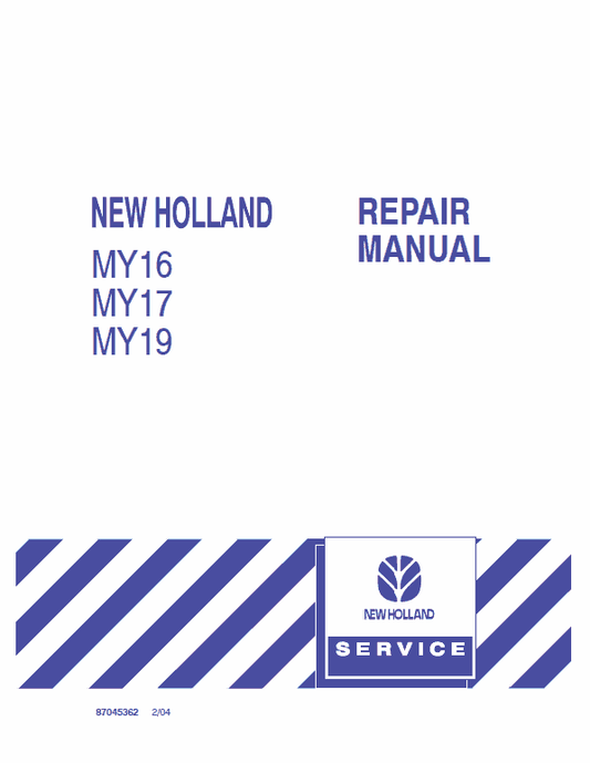 New Holland MY16, MY17, MY19 Mower Tractor Service Manual Workshop Guide