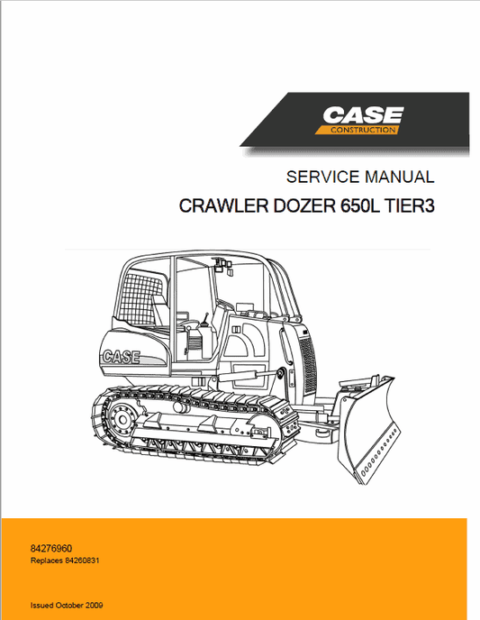 Case 650L Crawler Dozer Service Manual Workshop Guide