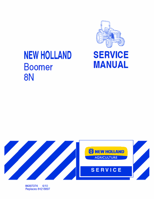 New Holland Boomer 8N Tractor Service Manual Workshop Guide
