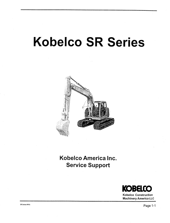 Kobelco SR70, SR115, SR135, SR200, SR235 Excavator Service Manual Workshop Guide
