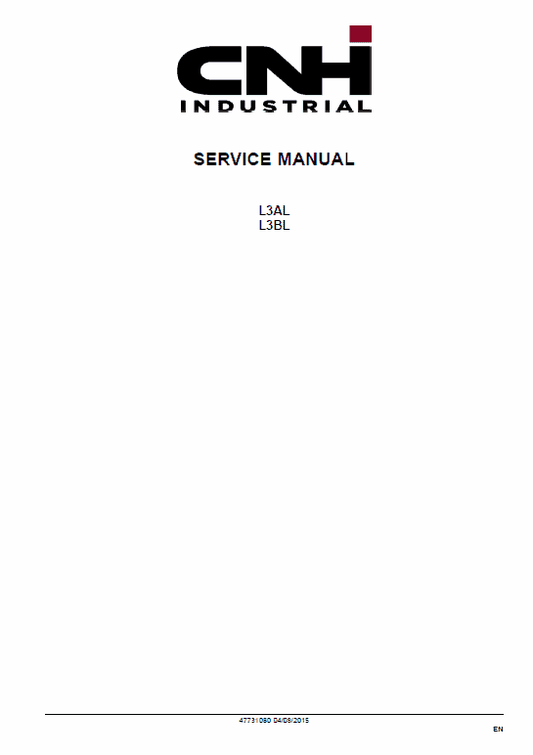 CNH L3AL, L3BL Tier 3 Engine Service Manual Workshop Guide