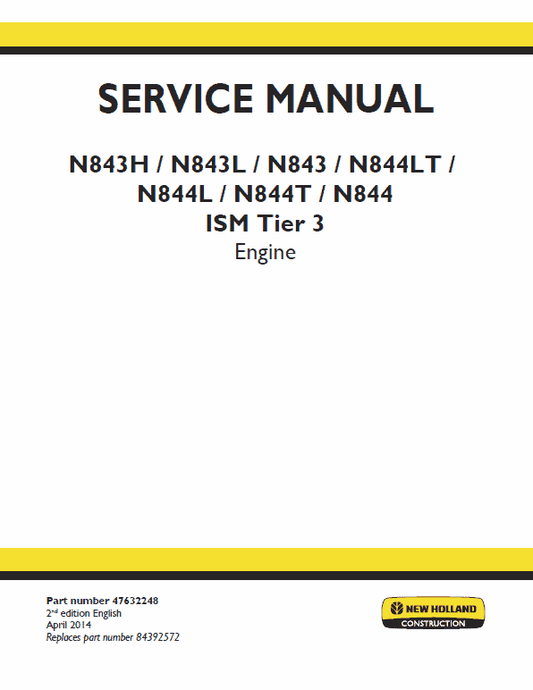 ISM Tier 3 Engine Service Repair Manual Workshop Guide
