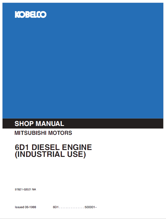 Mitsubishi 6D14, 6D15, 6D16 Engine Worskhop Service Manual Workshop Guide