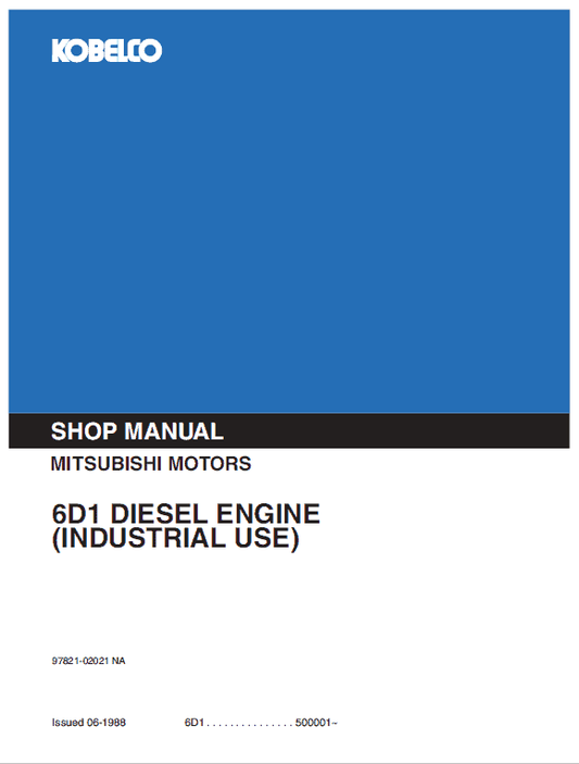 Mitsubishi 6D14, 6D15, 6D16 Engine Worskhop Service Manual Workshop Guide