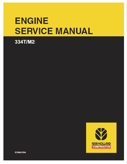 New Holland F4CE0354A 334T M2 Engine Service Manual Workshop Guide
