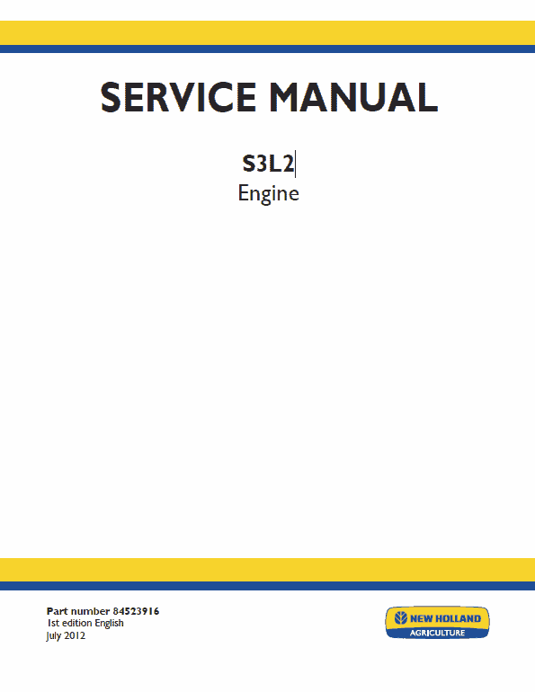 S3L2 Engine Repair Service Manual Workshop Guide
