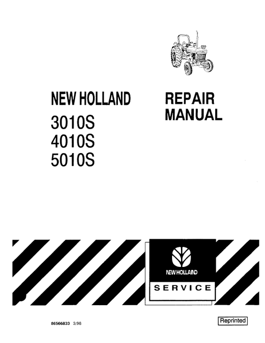 New Holland 3010S, 4010S, 5010S Tractor Service Manual Workshop Guide