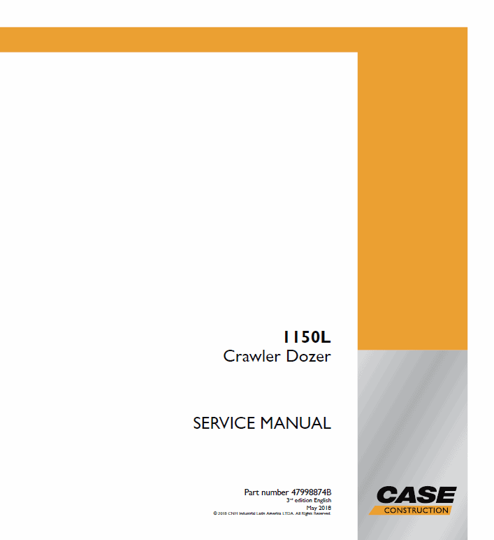 Case 1150L Crawler Dozer Service Manual Workshop Guide