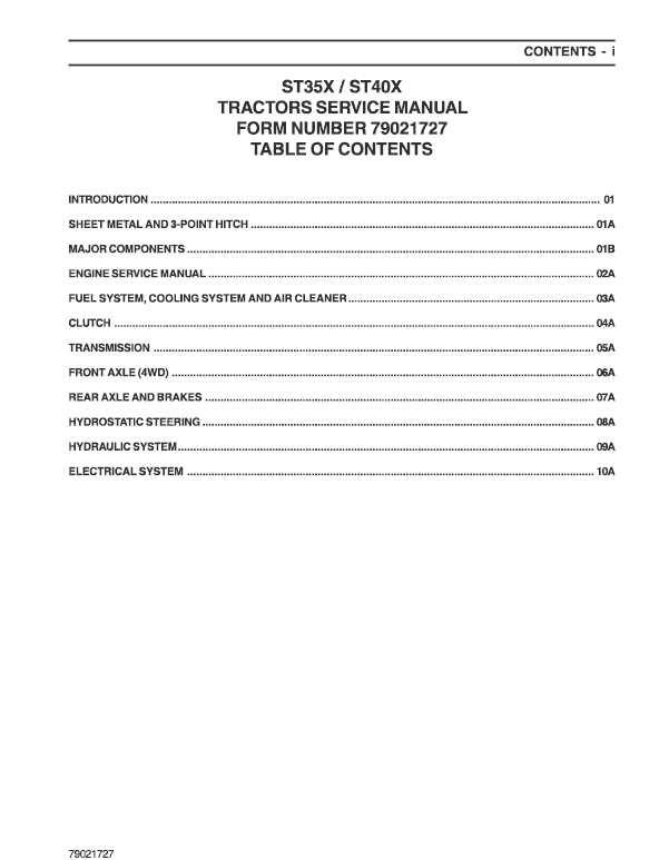 AGCO ST35X, ST40X Tractor Service Manual Workshop Guide