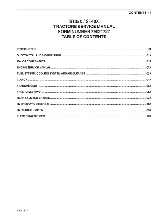AGCO ST35X, ST40X Tractor Service Manual Workshop Guide