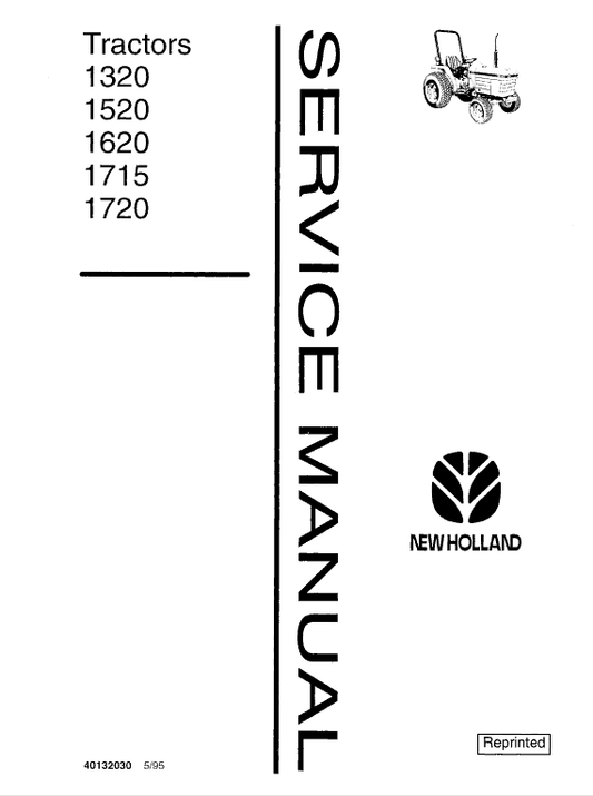Ford 1320, 1520, 1620, 1715, 1720 Tractor Service Manual Workshop Guide
