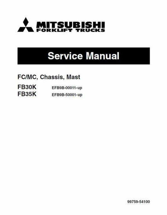 Mitsubishi FB30K, FB35K Forklift Lift Truck Service Manual