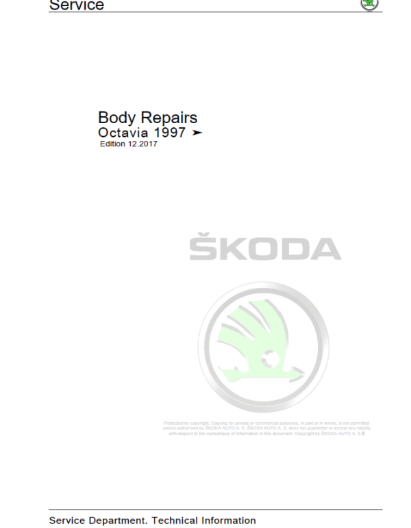 SKODA OCTAVIA TOUR (1U) Repair Service Manual