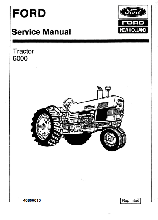 Ford 6000 Series Tractor Service Manual Workshop Guide
