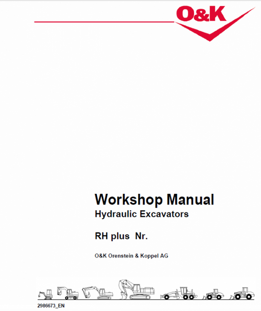 Case O&K RH Plus Excavator Service Manual Workshop Guide