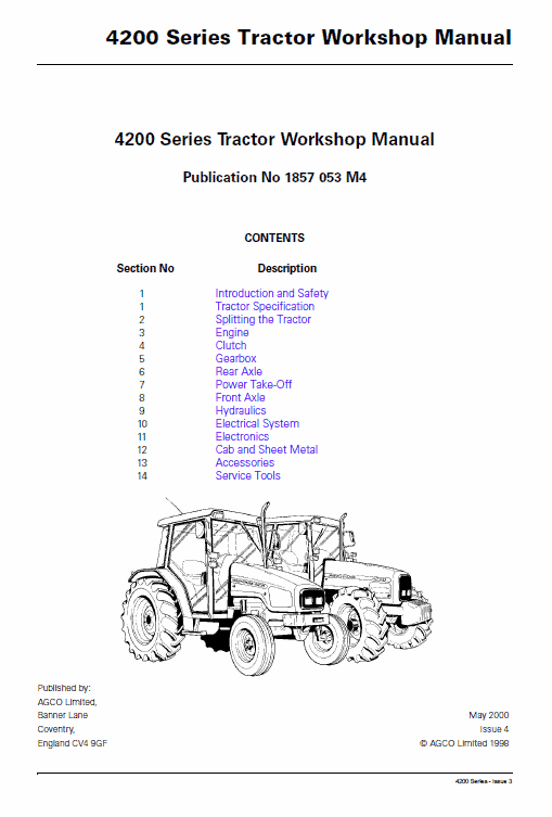 Massey Ferguson 4225, 4235, 4245 Tractor Service Manual Workshop Guide