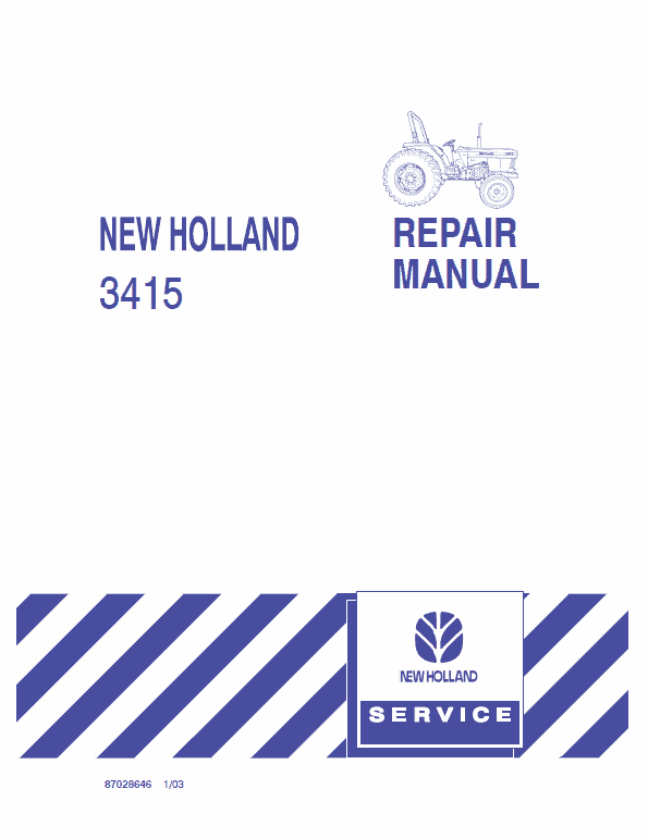 New Holland 3415 Tractor Service Manual Workshop Guide