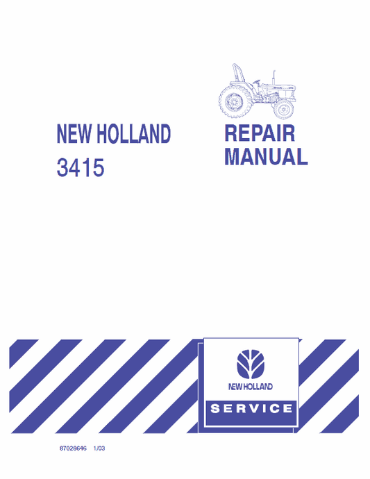New Holland 3415 Tractor Service Manual Workshop Guide