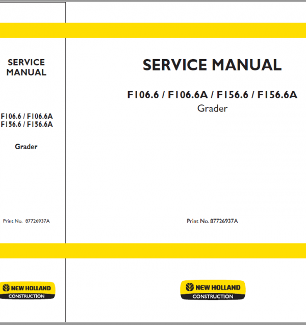 New Holland F106.6 Tier 3 and F156.6 Tier 3 Service Manual Workshop Guide