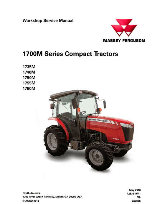 Massey Ferguson 1735M, 1740M, 1750M, 1755M, 1760M Tractor Manual Workshop Guide