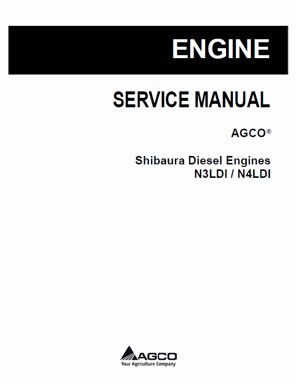 Shibaura Diesel Engines N3LDI and N4LDI Manuals Workshop Guide