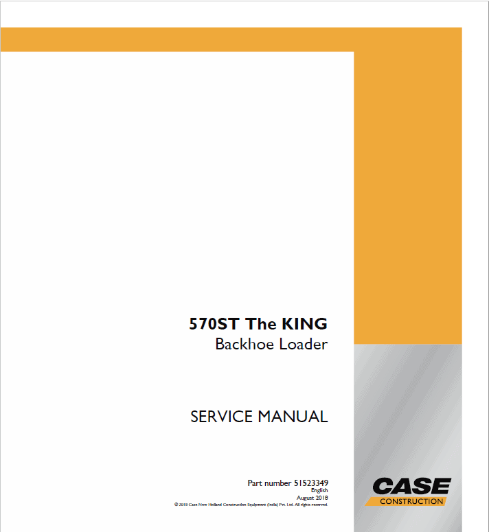 Case 570ST Backhoe Loader Service Manual Workshop Guide