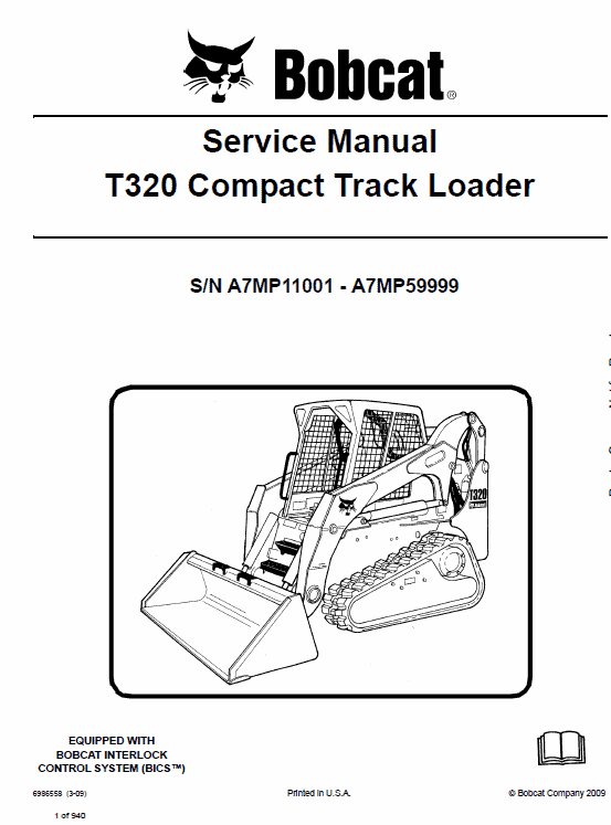 Bobcat T320 Loader Service Manual Workshop Guide