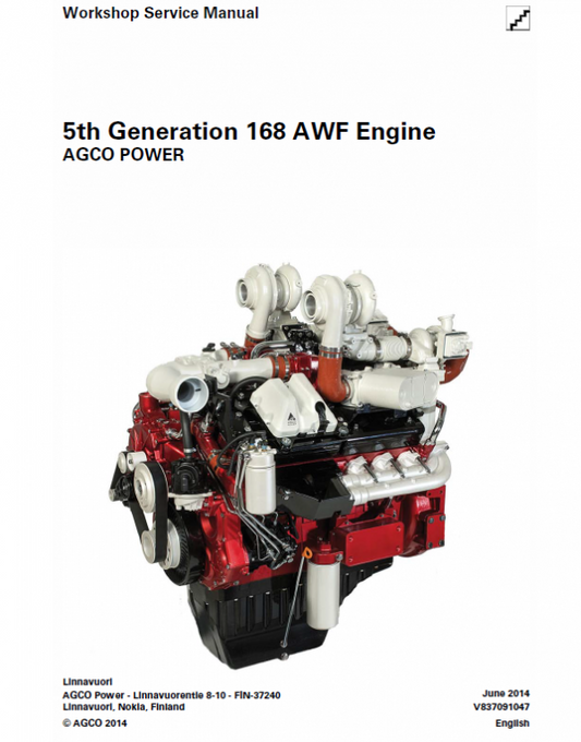 AGCO 5th Generation 168 AWF Engine Manual Workshop Guide