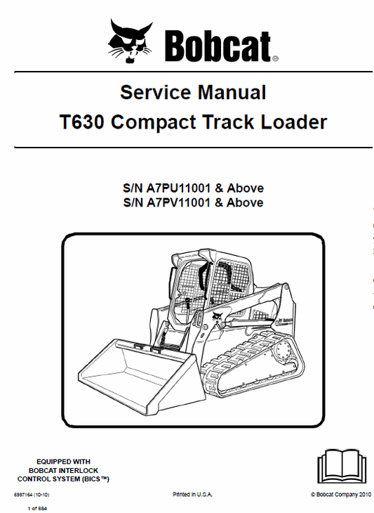 Bobcat T630 Loader Service Manual Workshop Guide