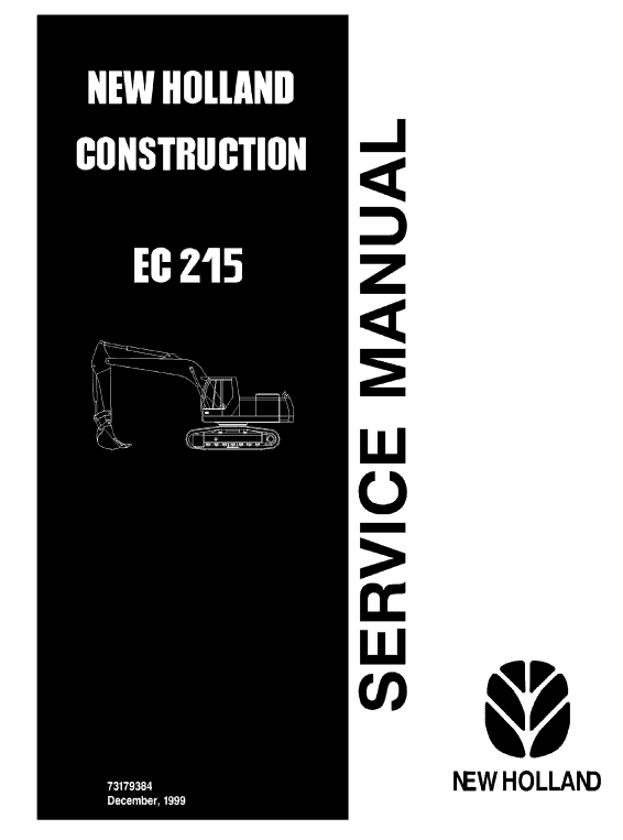 New Holland EC215 Excavator Service Manual Workshop Guide