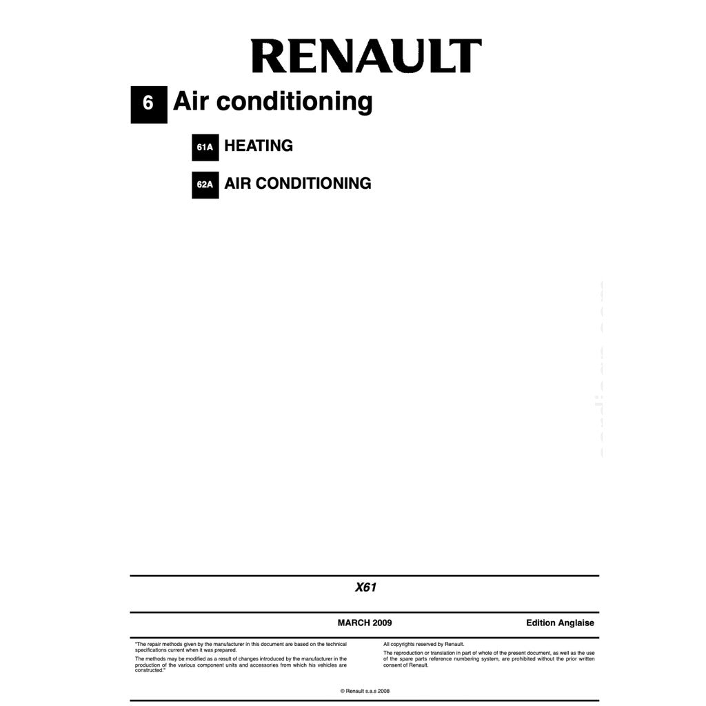 RENAULT KANGOO II X61 FC/FW 2007-2021 Full Manual Set – Repair & Maintenance Manual