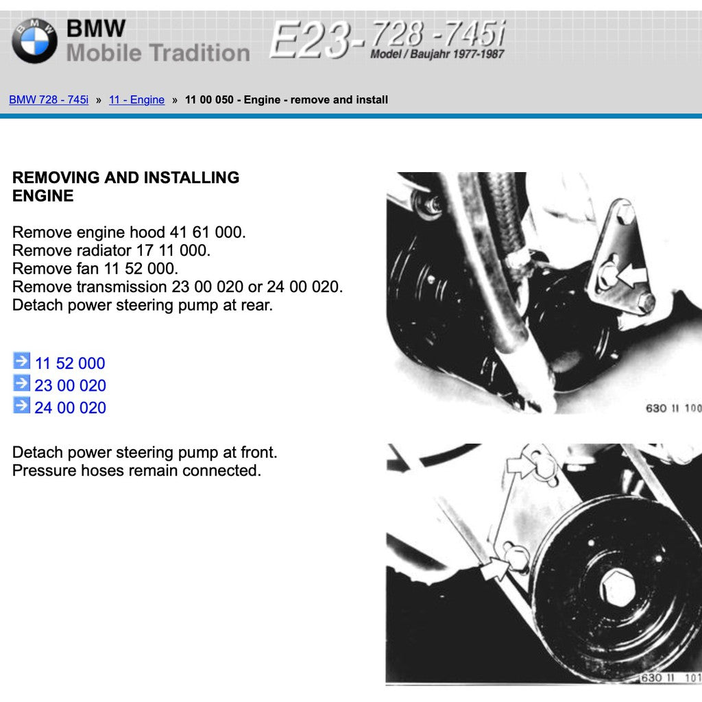 BMW 728-745i E23 1977-1986 Full Manual Set – FACTORY SERVICE REPAIR WORKSHOP MANUAL