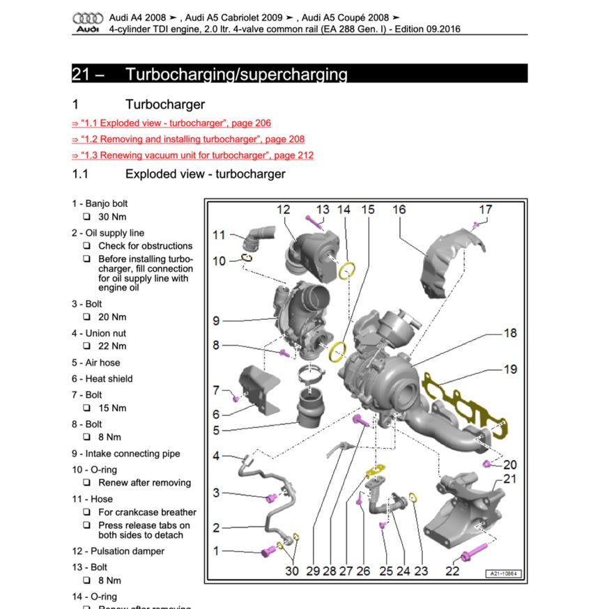 AUDI ENGINE Workshop Repair Manual