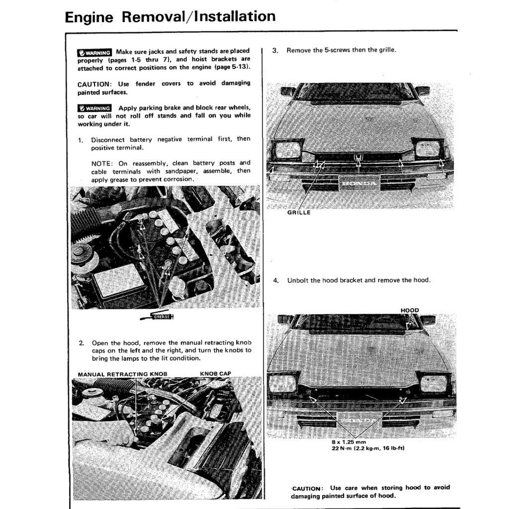 HONDA PRELUDE AB B1-6 BB 1982-1986 Full Manual Set – Repair & Maintenance Manual