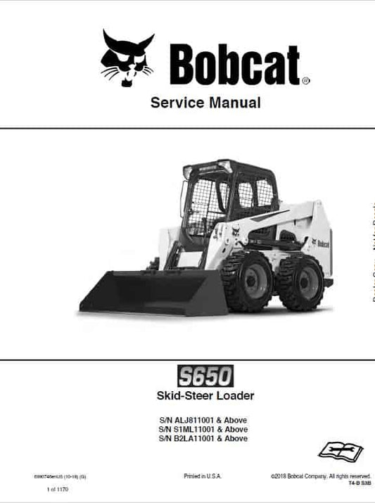 Bobcat S650 Skid-Steer Loader Service Manual Workshop Guide