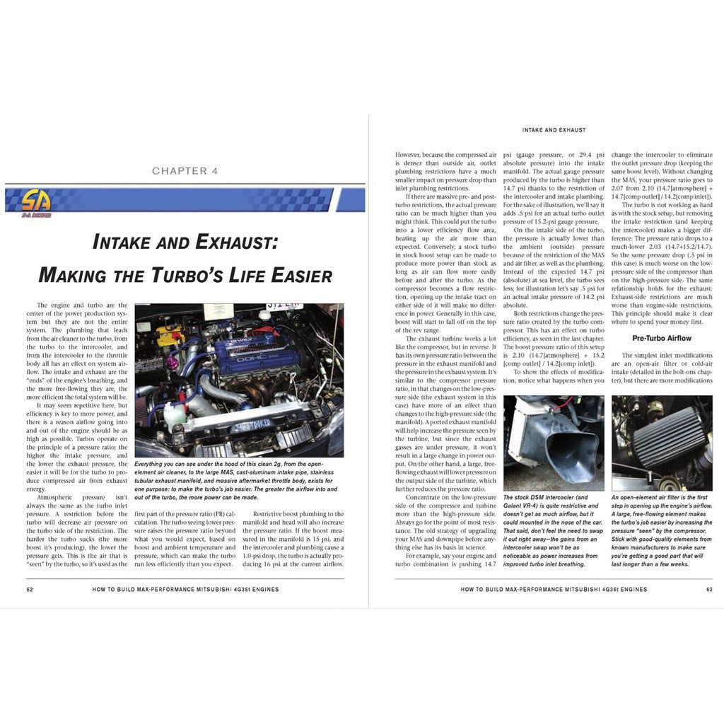 4G63 - HOW TO BUILD MAX-PERFORMANCE MITSUBISHI 4G63T ENGINE 2009 Full Manual Set – R. BOWEN - SA148