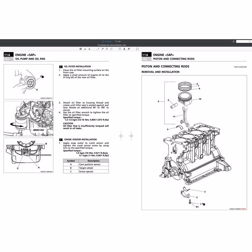 PROTON CAMPRO S4P IAFM ENGINE WORKSHOP MANUAL and AUTOMATIC TRANSMISSION F4A4A