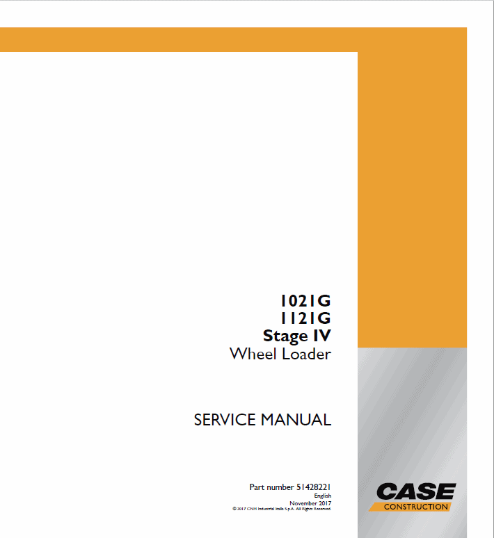 Case 1021G, 1121G Wheel Loader Service Manual Workshop Guide