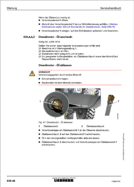 Liebherr L566 Type 1619 Wheel Loader Service Manual