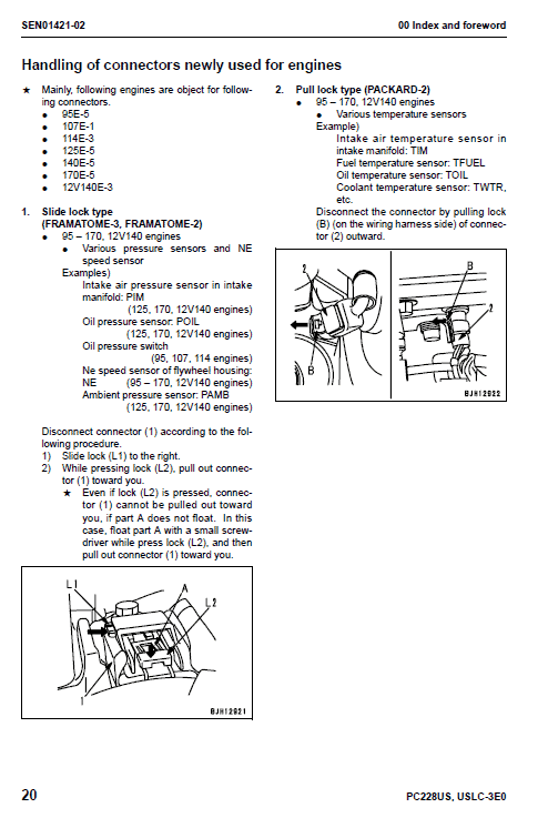 Komatsu PC2288US-3E0 and PC2288USLC-3E0 Excavator Manual Workshop Guide