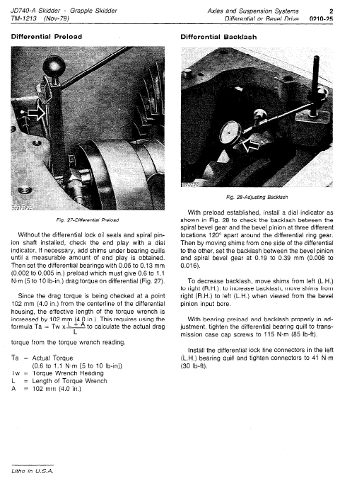 John Deere 740A Skidder Repair Technical Manual (TM1213) Workshop Guide