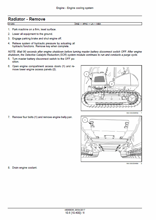 New Holland D125C Tier 2 Crawler Dozer Service Manual Workshop Guide