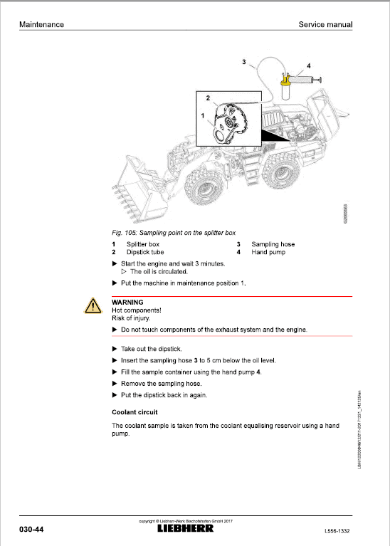 Liebherr L556 Type 1332 Wheel Loader Service Manual