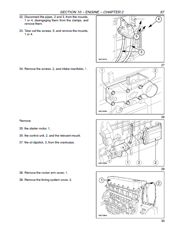 New Holland FX30, FX40, FX50, FX60 Forage Harvesters Service Manual Workshop Guide